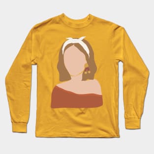 Boho Woman Light Brown Hair Long Sleeve T-Shirt